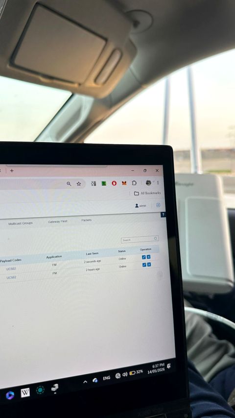 LoRaWAN Gateway — Live Device Commissioning